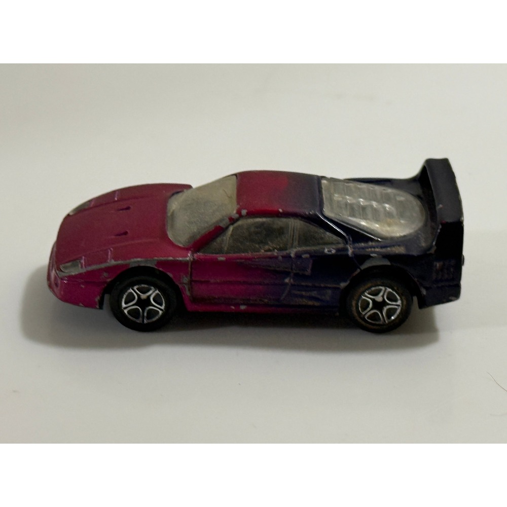 Matchbox Ferrari F40 Toy Car Kids 1:59 Pink Purple Vintage 1988 Diecast - Picture 1 of 6